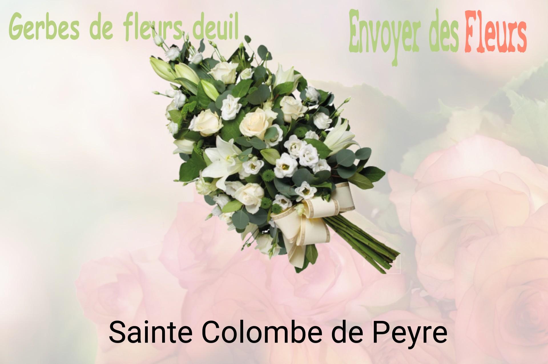 Gerbe de fleurs de deuil livrée à Sainte-Colombe-de-Peyre